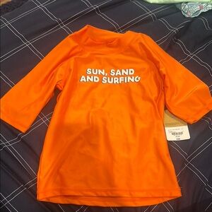 Vibrant Orange Kids Rash Guard
